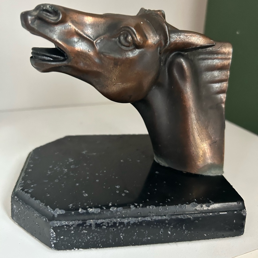 Mid-Century Bronze Horse Head Bookend - Picture 5 of 10